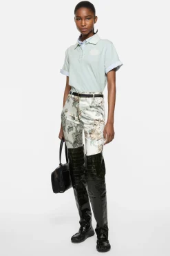 Layered polo shirt with logo