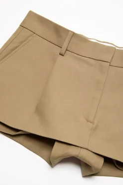 Layered satin miniskirt