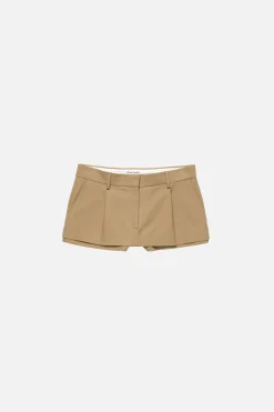 Layered satin miniskirt