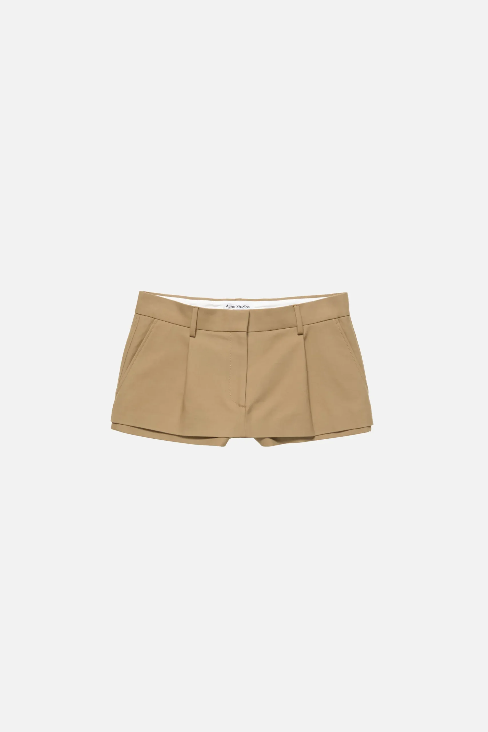 Layered satin miniskirt