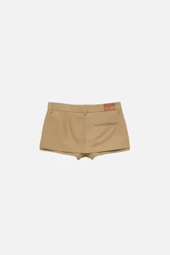 Layered satin miniskirt