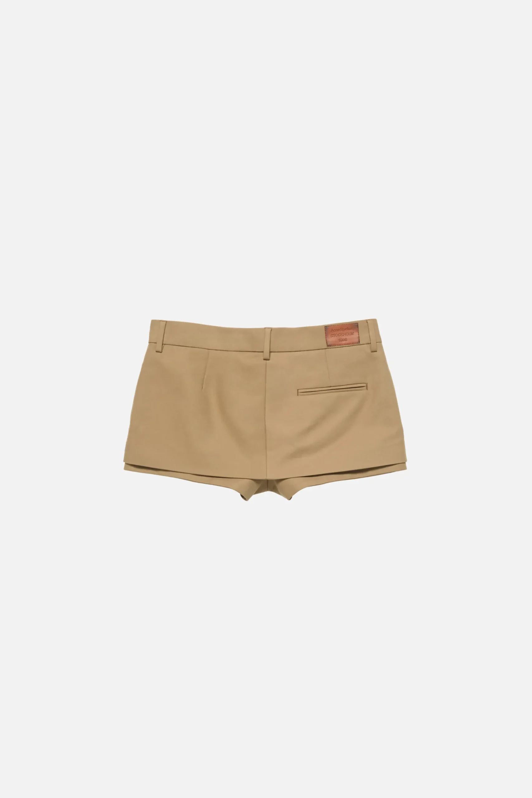 Layered satin miniskirt