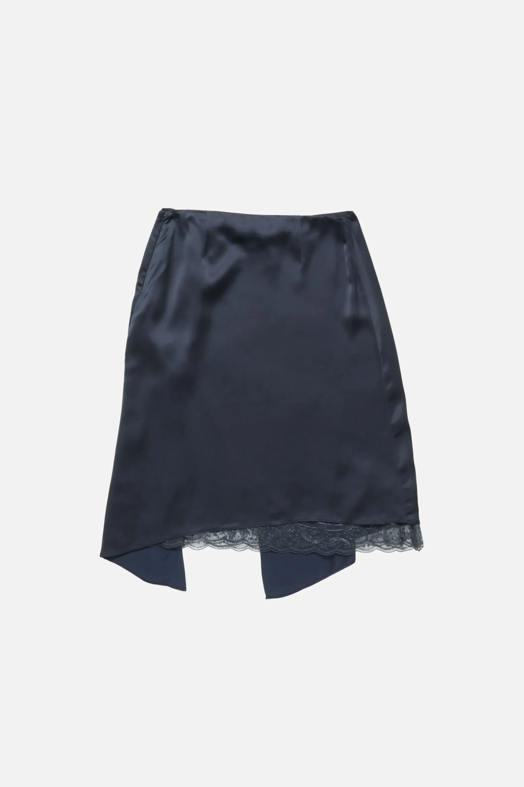 Layered satin skirt