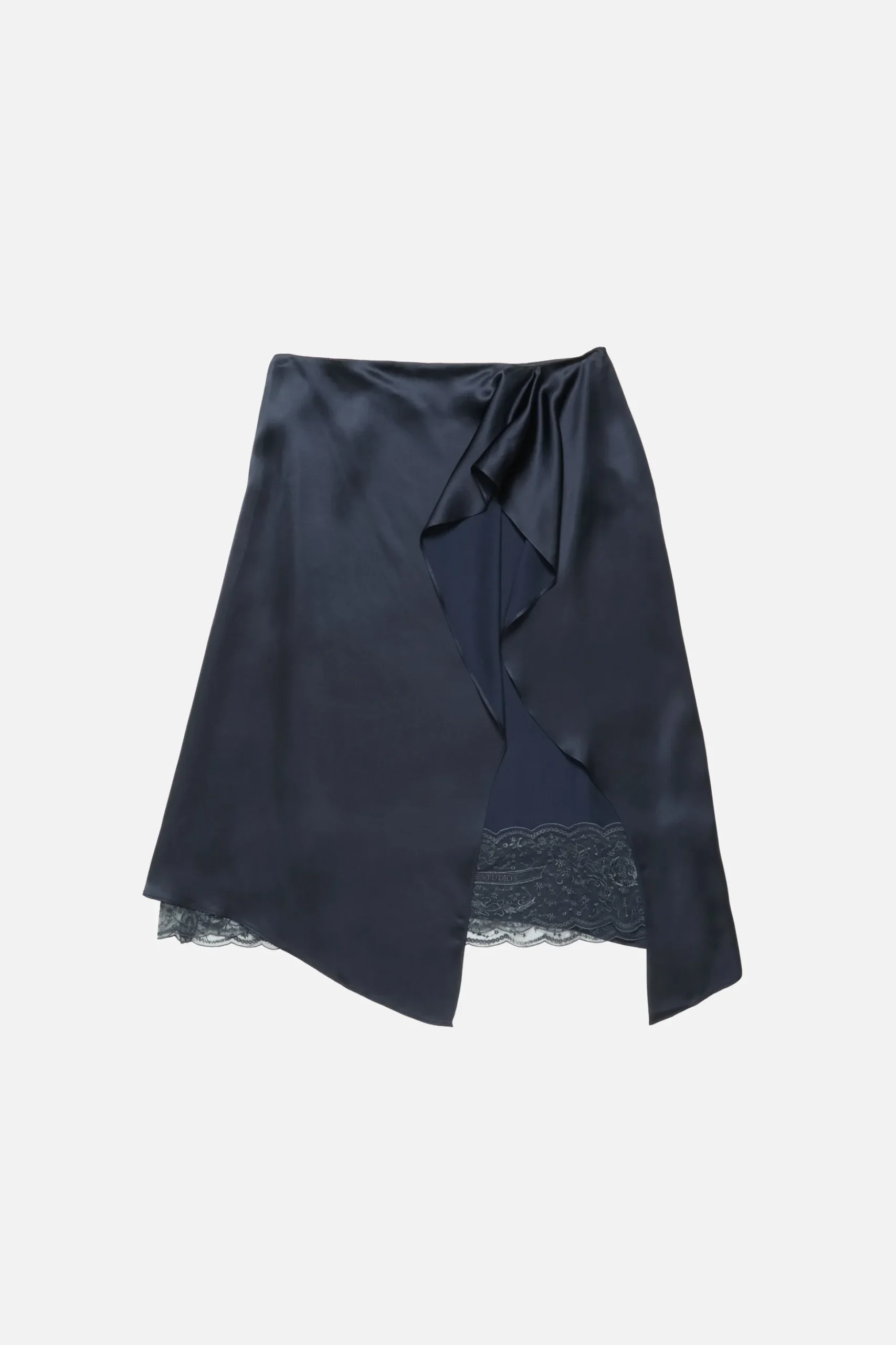 Layered satin skirt