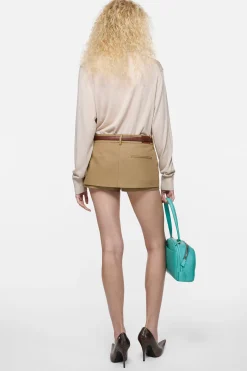 Layered silk knit sweater