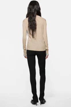 Layered silk-wool cardigan