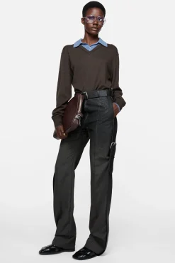 Layered wool sweater