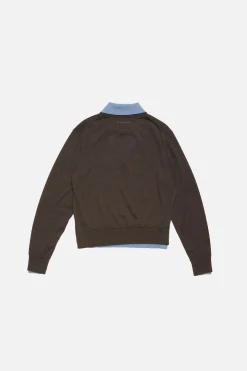 Layered wool sweater
