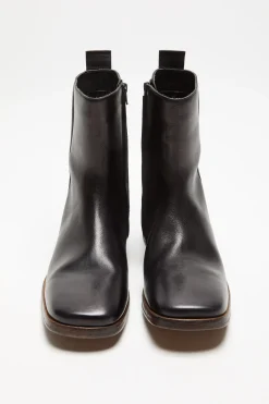 Leather ankle boot