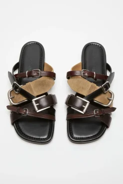 Leather belts strap sandals