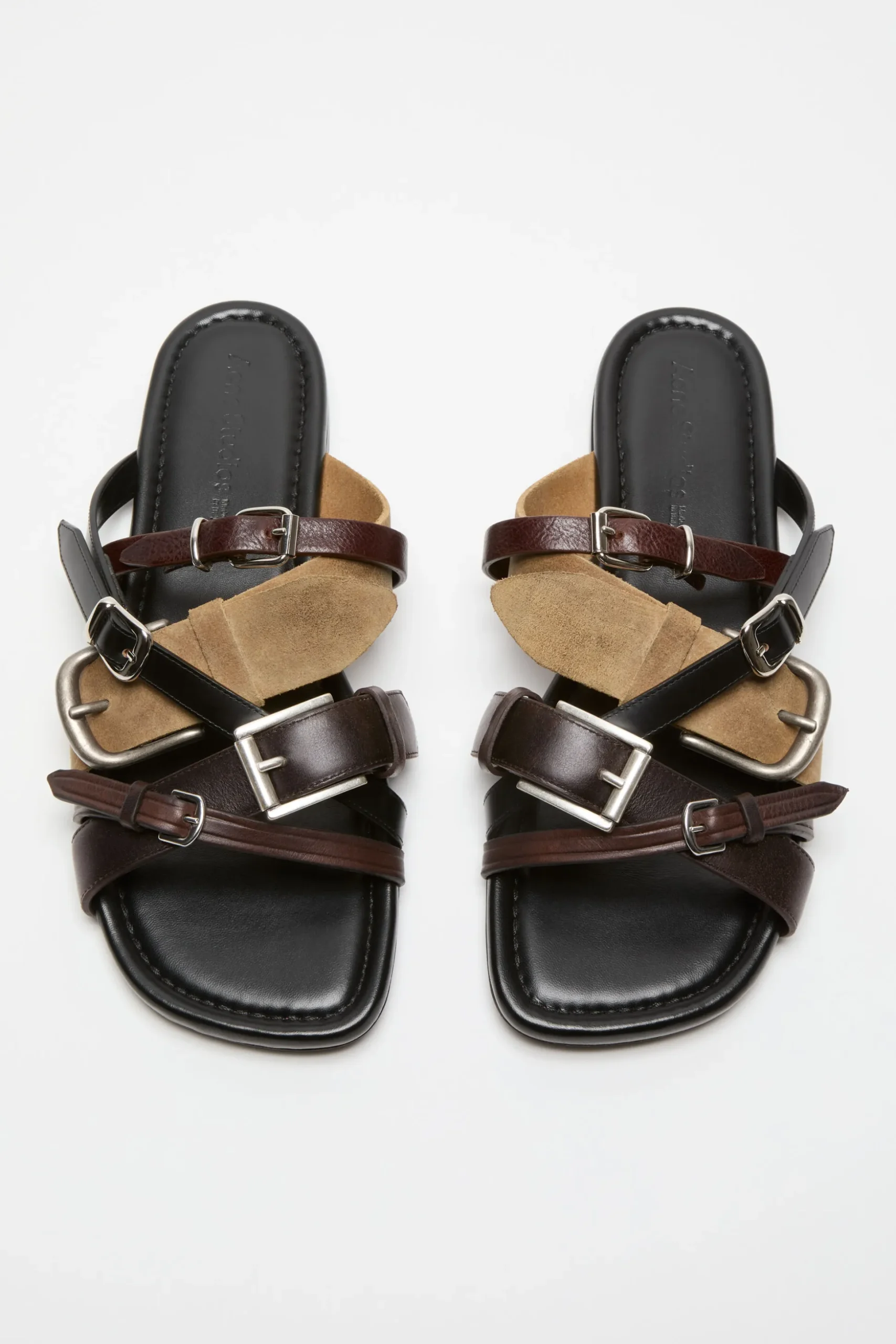 Leather belts strap sandals