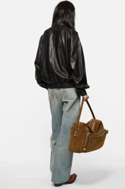Leather blouson