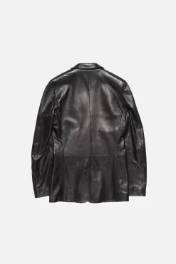 Leather suit jacket