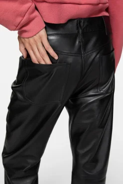 Leather trousers - regular fit