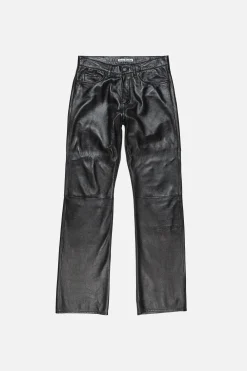 Leather trousers - regular fit