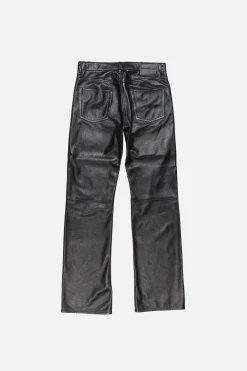 Leather trousers - regular fit