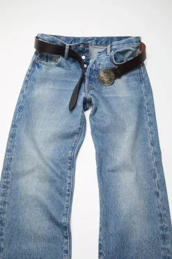 Logo leather belt