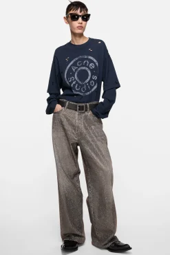 Loose rhinestone jeans – 1981