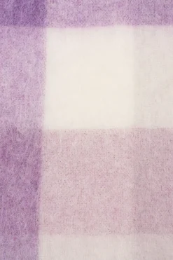 Mohair checked scarf