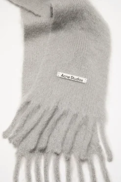 Mohair scarf with hood