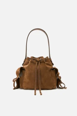 Multipocket mini bucket bag