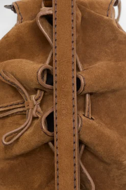 Multipocket Suede Bucket Bag