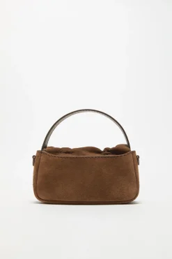 Multipocket suede micro bag