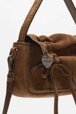 Multipocket suede micro bag