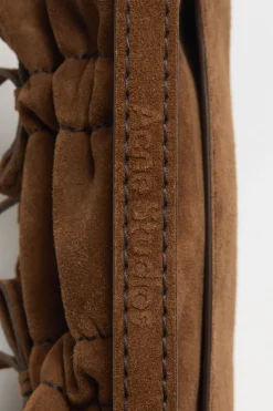 Multipocket suede micro bag