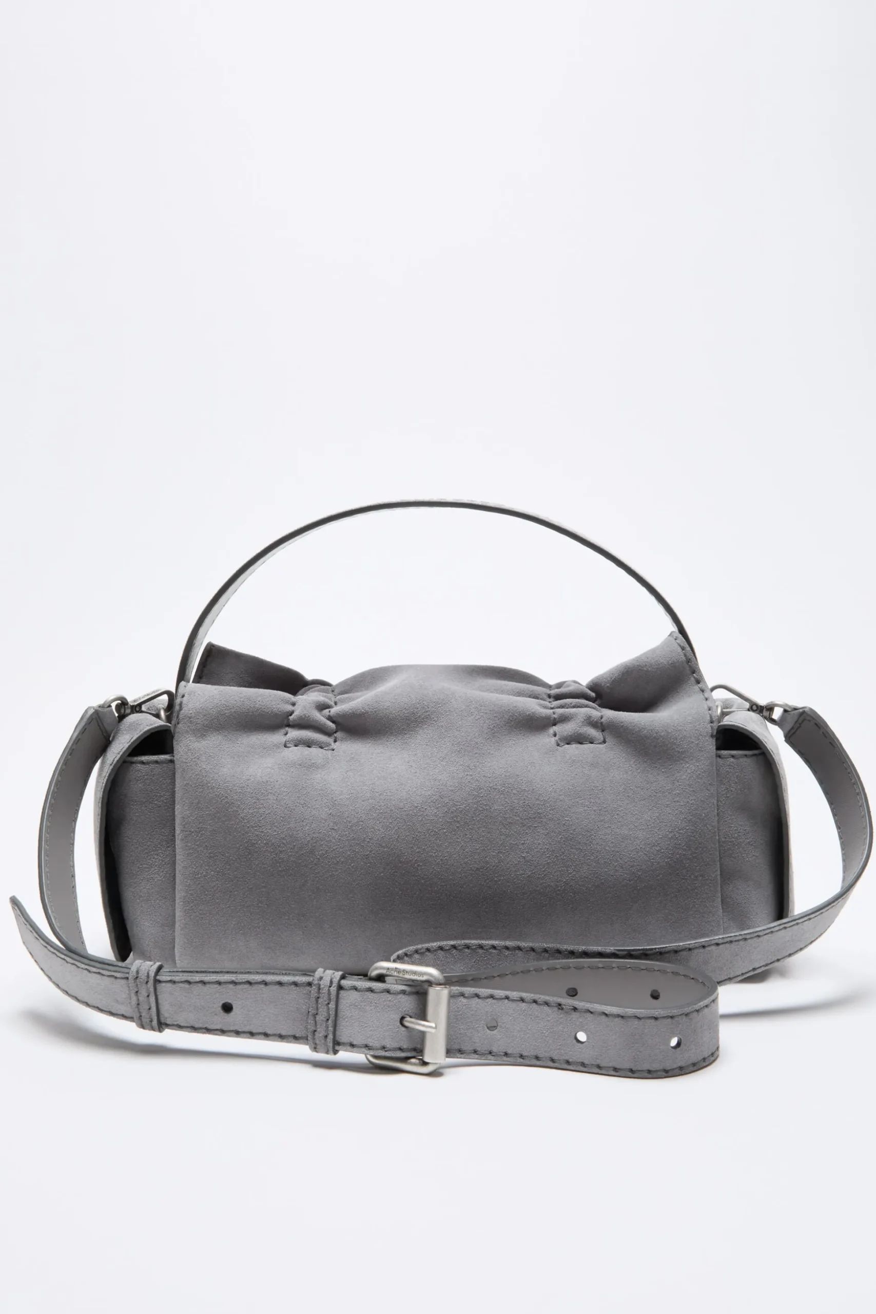 Multipocket suede shoulder bag