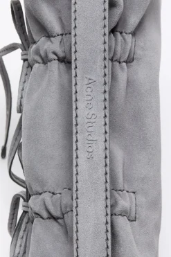 Multipocket suede shoulder bag