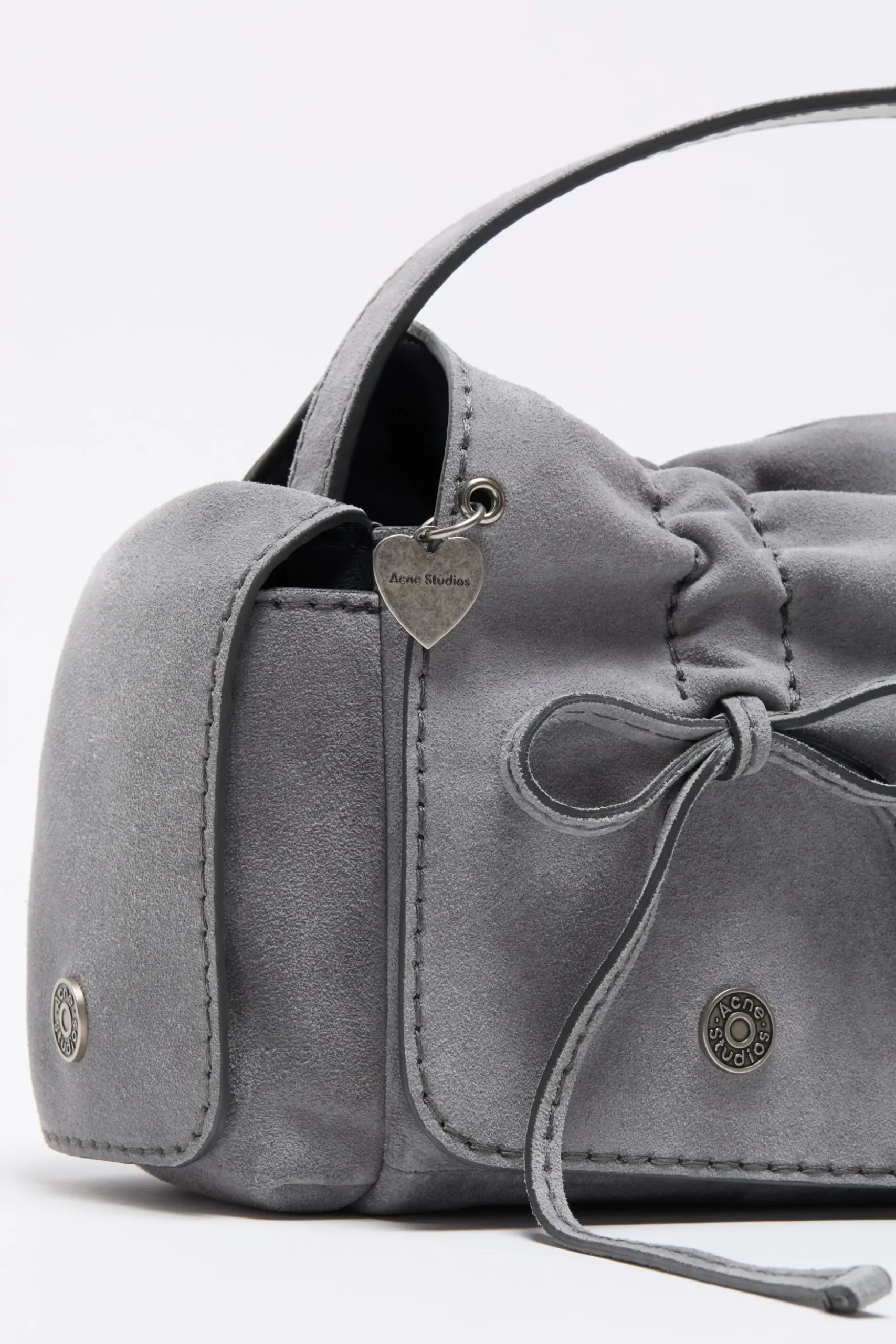 Multipocket suede shoulder bag