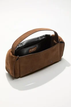 Multipocket suede shoulder bag