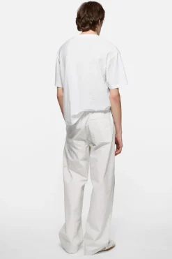 Peached cotton trousers