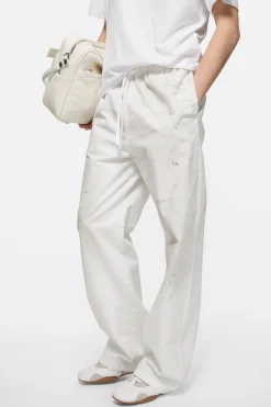 Peached cotton trousers
