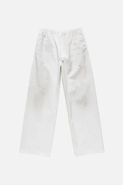Peached cotton trousers