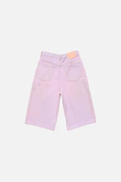 Pink denim shorts