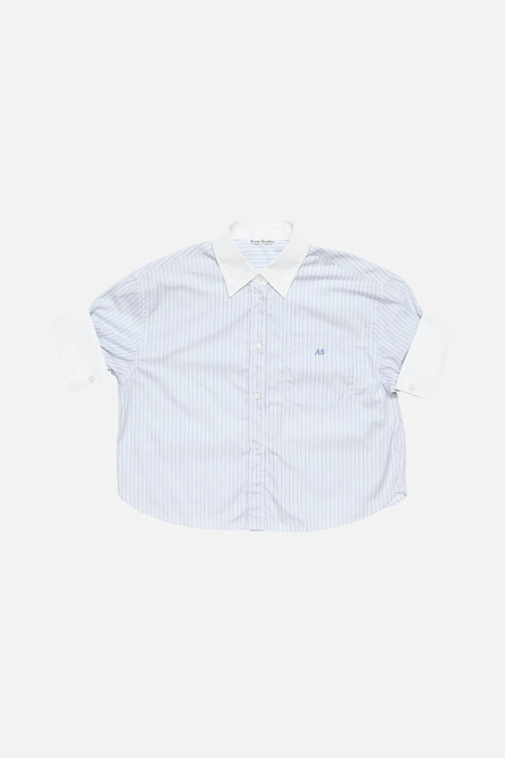 Pinstripe button-up shirt