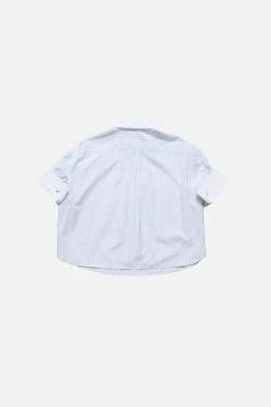 Pinstripe button-up shirt
