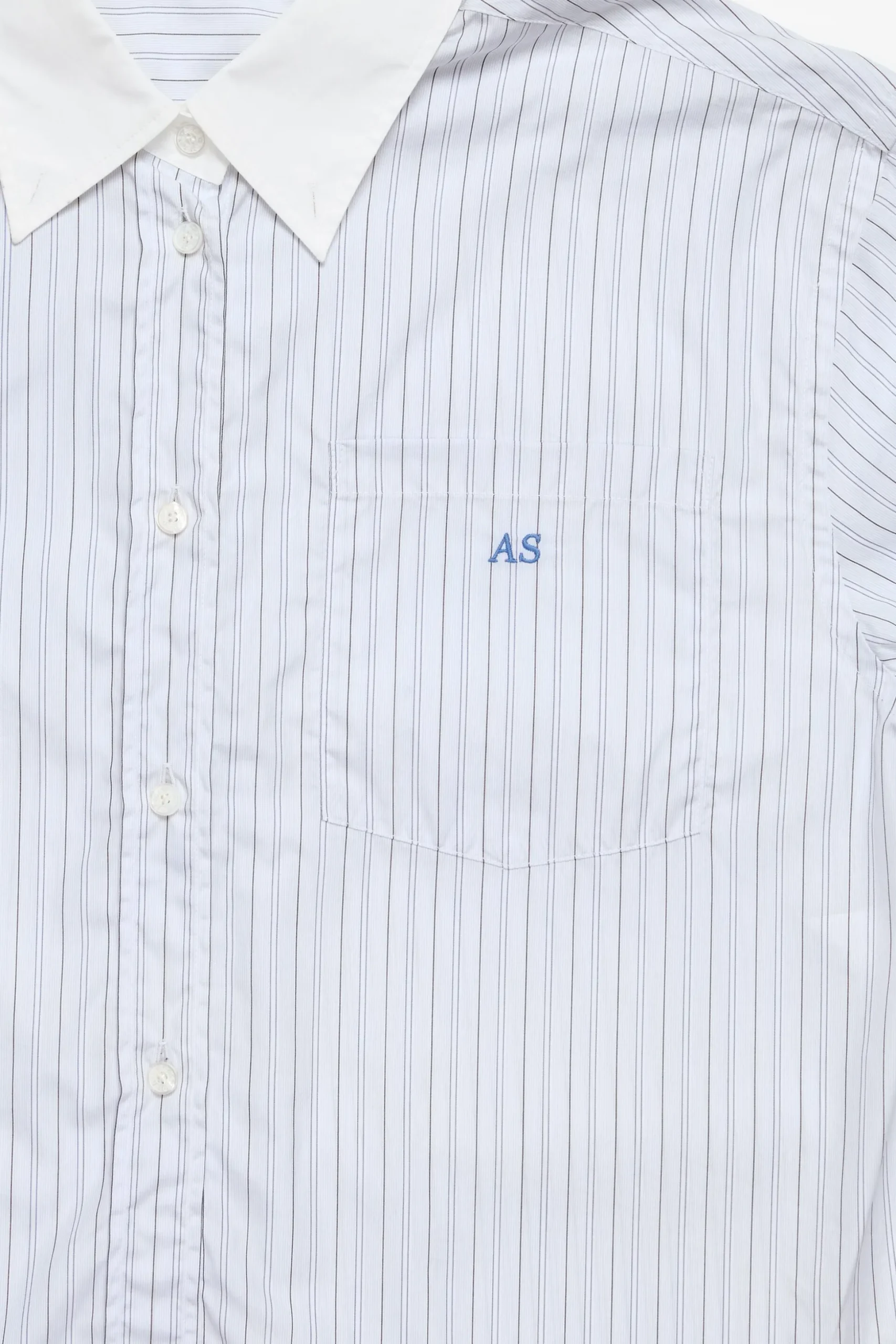 Pinstripe button-up shirt