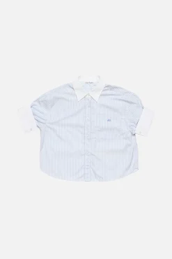 Pinstripe button-up shirt