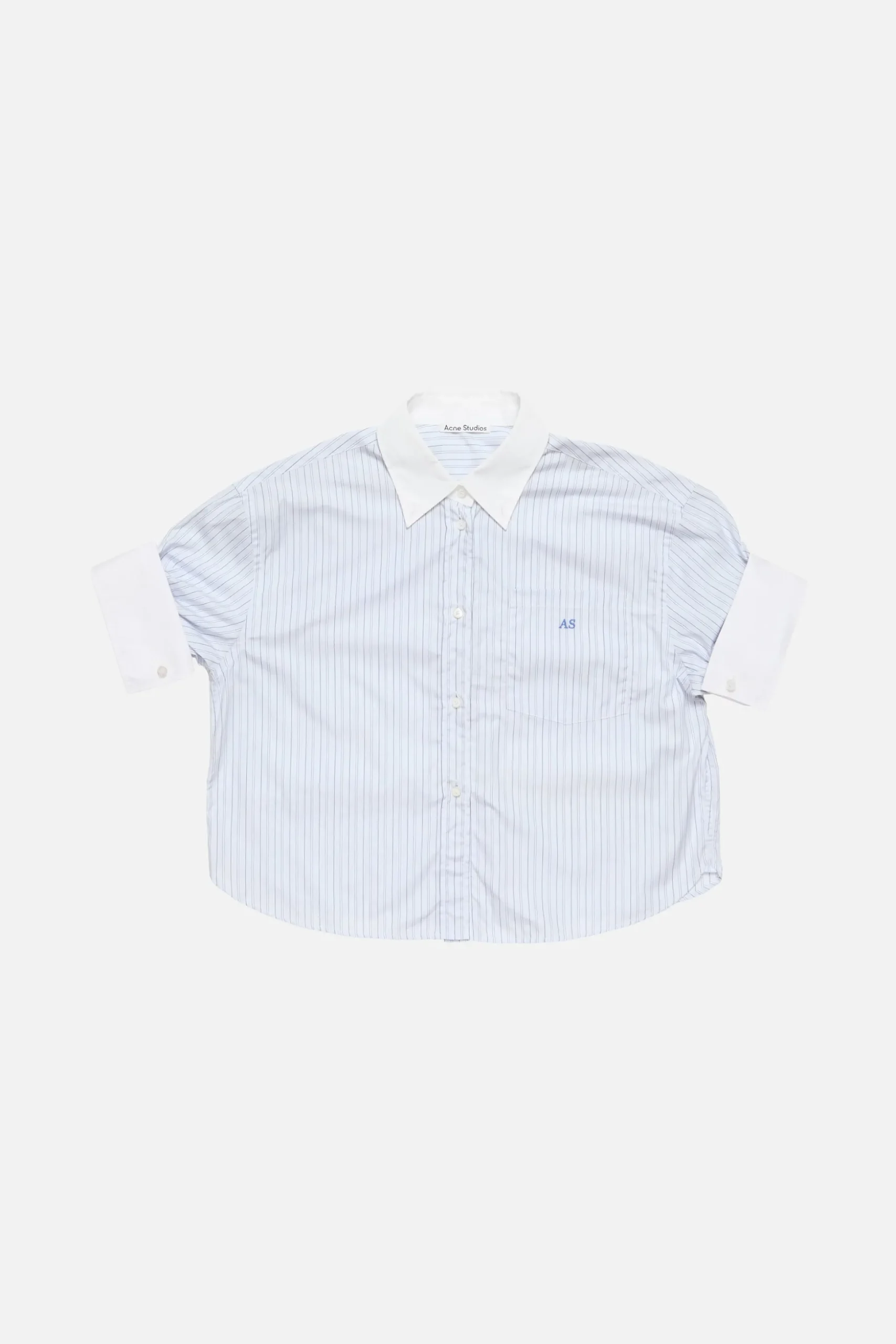 Pinstripe button-up shirt