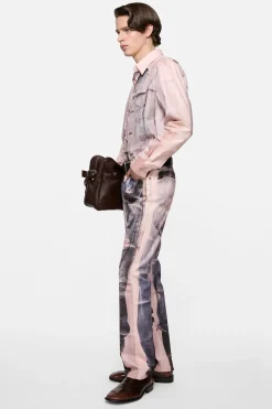 Printed button-up shirt