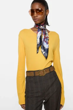 Printed silk scarf