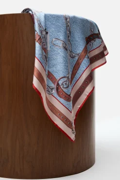 Printed silk scarf