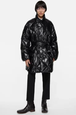 Quilted down jacket