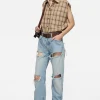 Regular fit distressed jeans - 2010F