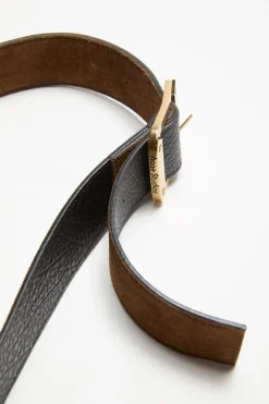 Reversible leather belt