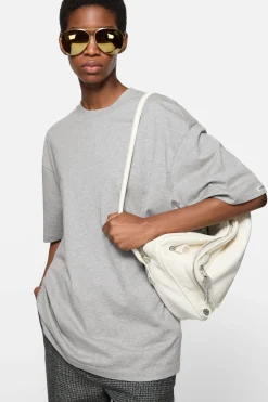 Satin logo t-shirt - relaxed