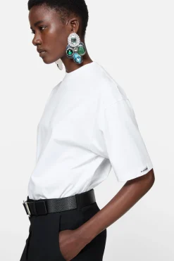 Satin logo t-shirt - relaxed